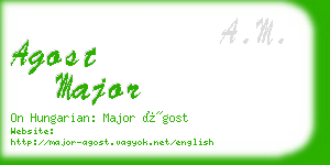agost major business card